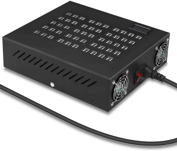 USB Charging Station,100 Ports USΒ Power Station Multi Port USΒ Wall Charger Adapter Phone Noninterference Multiport Desktop USB Rapid Charger for Hotel School Shopping Malls