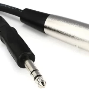 Short XLR Male to 1/4 inch Mono Male audio patch cable